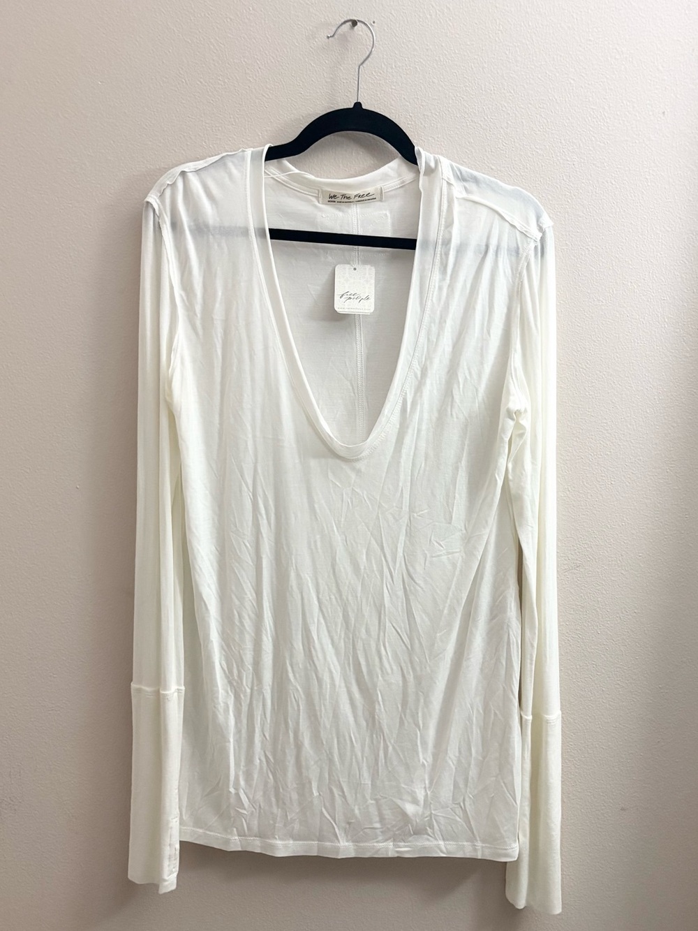 SOLD NWT Free People We The Free x Revolve Fresh & Clean Top in Ivory - Picture 6 of 10